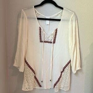 Daytrip Gauzey Long Sleeve Top